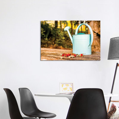 Countryside Watering Can And Wild Apples by Nik Rave - Gallery-Wrapped Canvas Giclée on Canvas