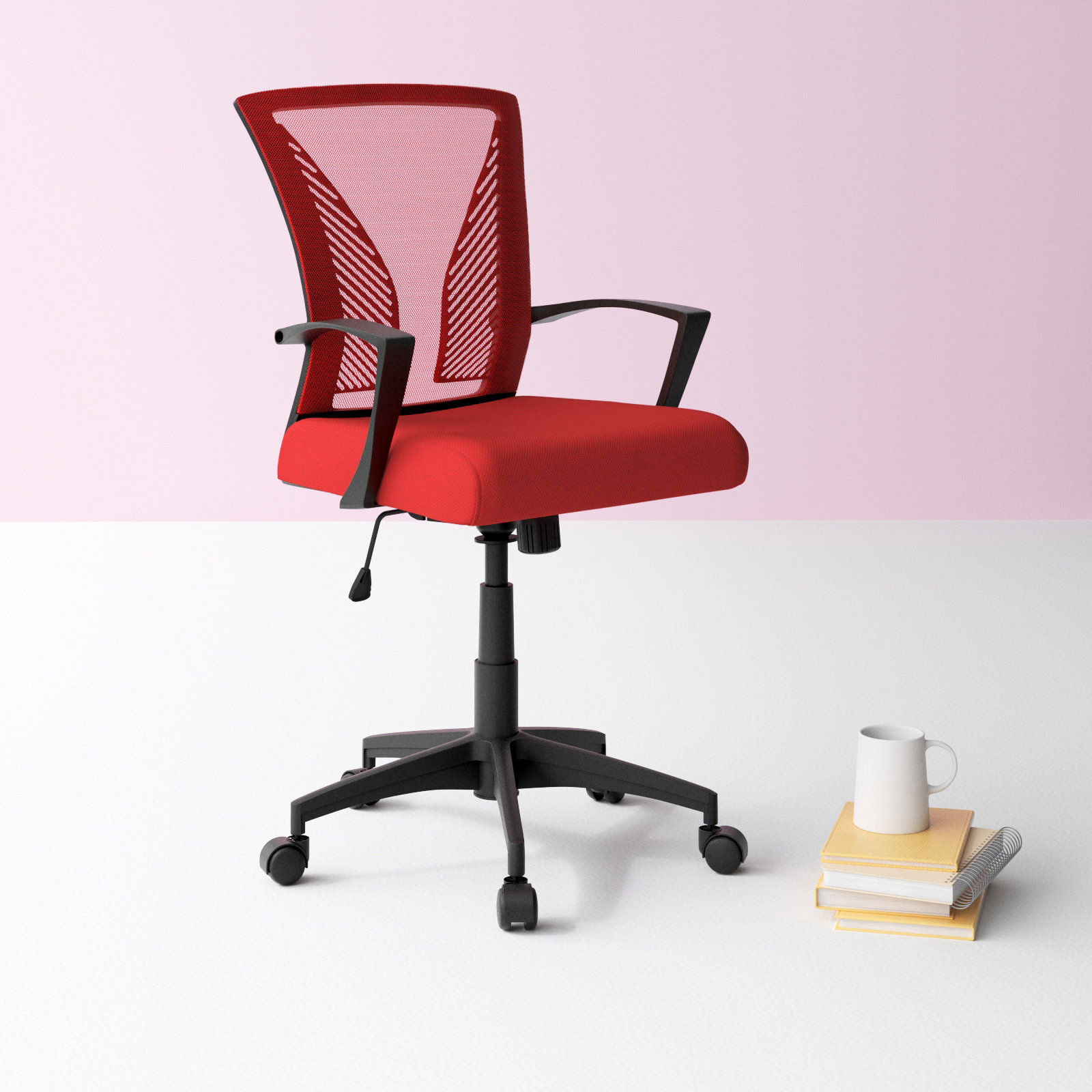 Kaycee Mid Back Task Chair Orren Ellis Upholstery Color: White