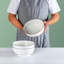 Ensemble de 3 grands bols à soupe en porcelaine d'une capacité de 60 oz, idéal pour les repas, les nouilles et les repas copieux, durable et polyvalent pour un usage quotidien