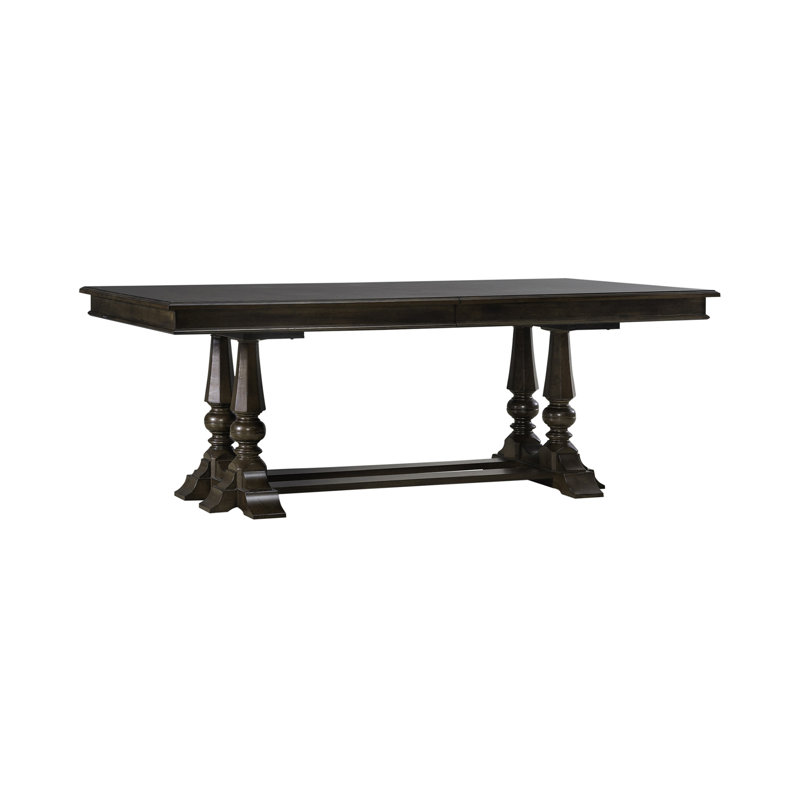 Tawona Trestle Dining Table w/ 24 Inch Self Storing Leaf