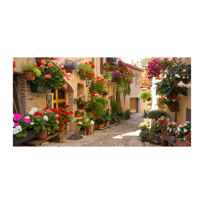 A Charming Street - Wrapped Canvas Print