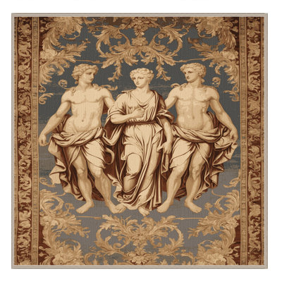 Tapis brun français lavable à la machine