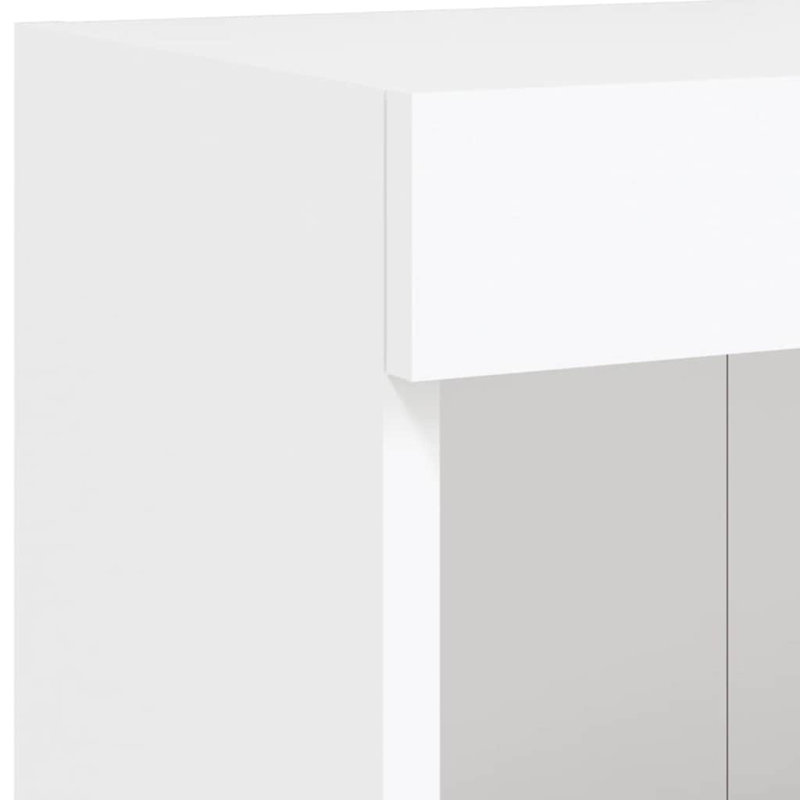  6 Piece TV Wall Units With LED Engineered Wood, White