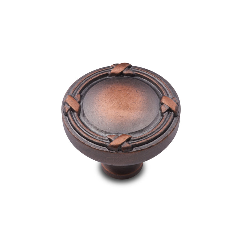CK Series 1 1/4" Diameter Mushroom Knob, Distressed Copper