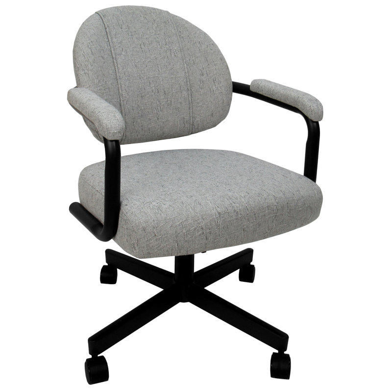 Arm Caster Chair , Black, Hemsath Slate