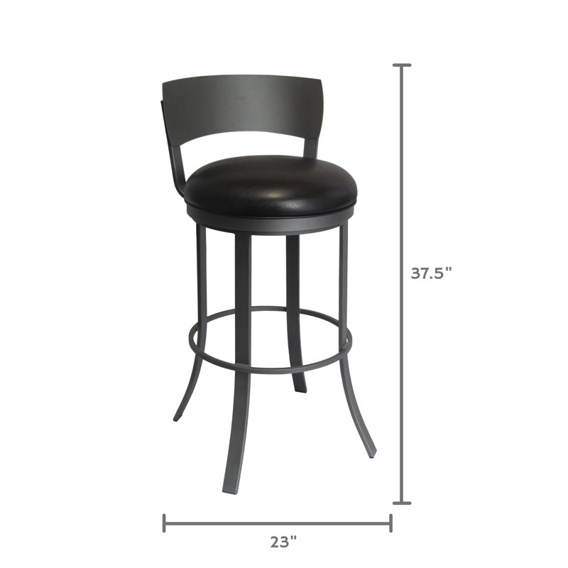 Swivel Upholstered Counter Stool with Metal Frame, Bar Stool (30" Seat Height)