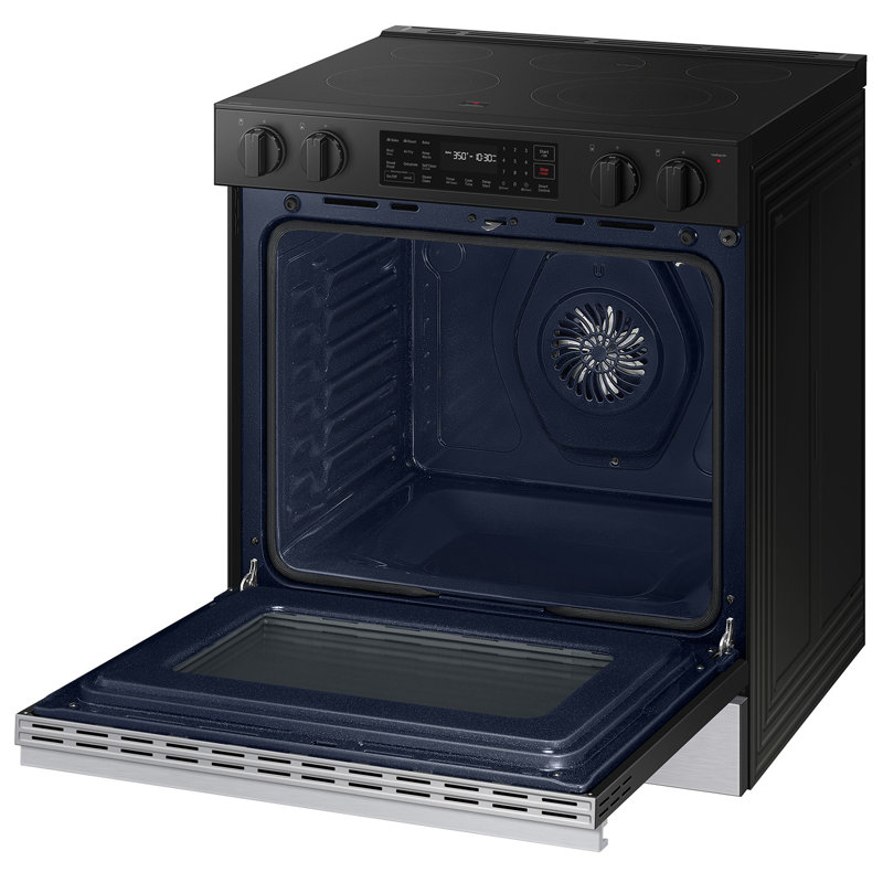 Samsung Bespoke Smart Slide-In Electric Range 6.3 cu. ft. with Air Fry and Precision Knobs, Stainless Steel