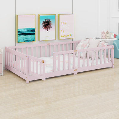 Floor Bed With Fence And Door