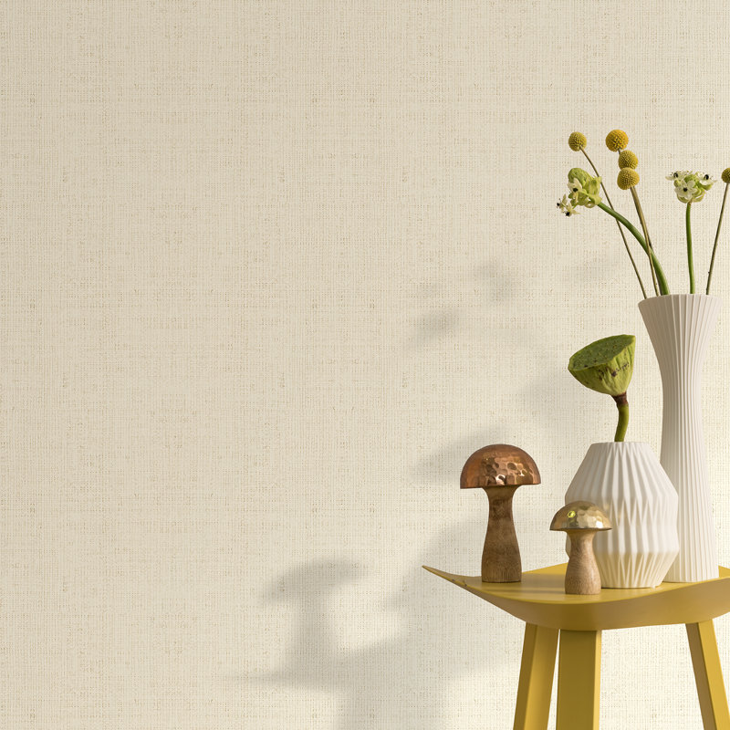 Rouleau de papier peint lisse L 33 pi x l 20,5 po Amann Linen, Miel