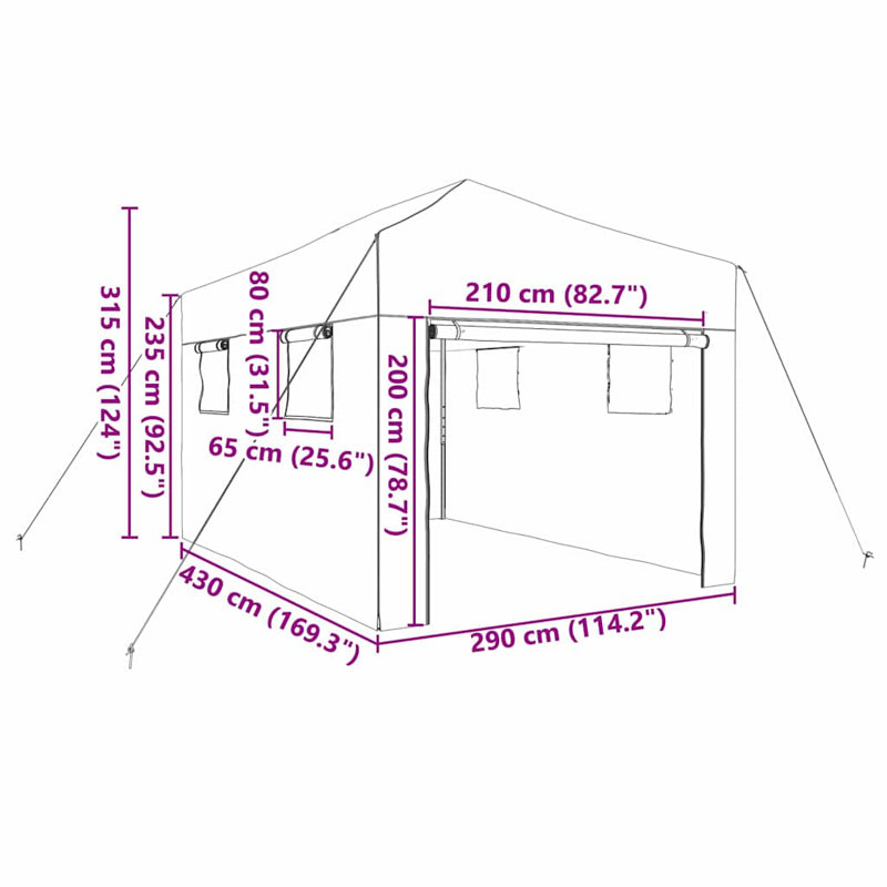 Greenhouse Folding with Roof with Storage Green Iron Garden Structure
