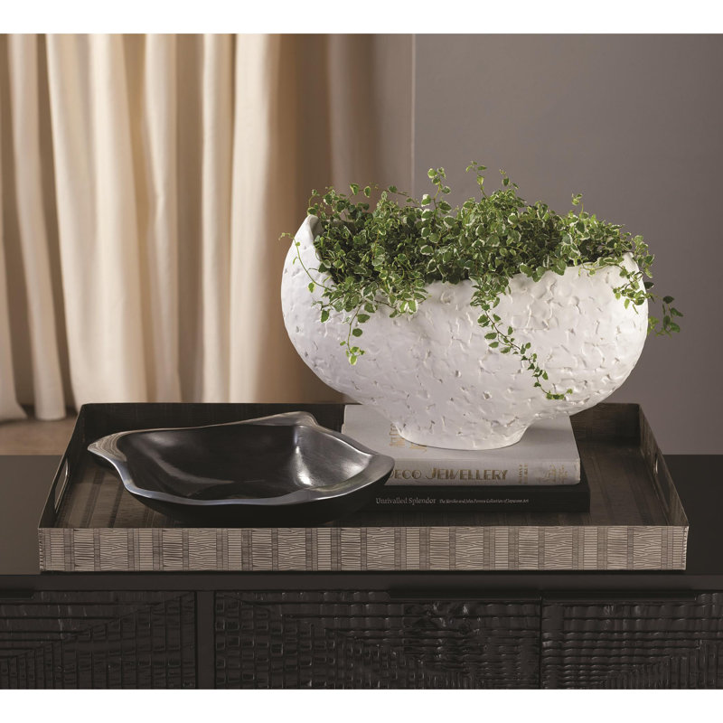 Asymmetrical Stipple Bowl-Matte White