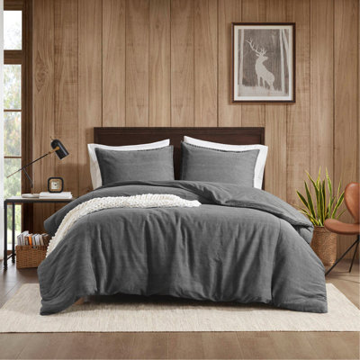 3PCS King/Cal King Twill Washed Duvet Set
