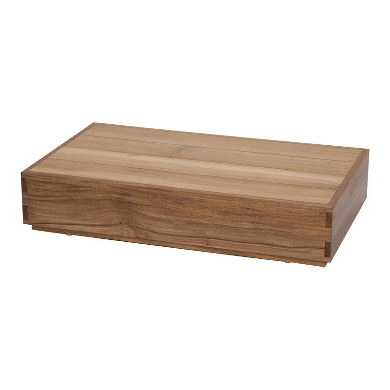 Table basse d'extérieur en teck Pacific, H 8 po x l 23,5 po x L 40 po