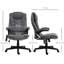 Fauteuil de bureau 6 points vibrant et chauffant, dossier inclinable gris foncé, siège rembourré et réglable pour fauteuil confortable, massage par vibration,