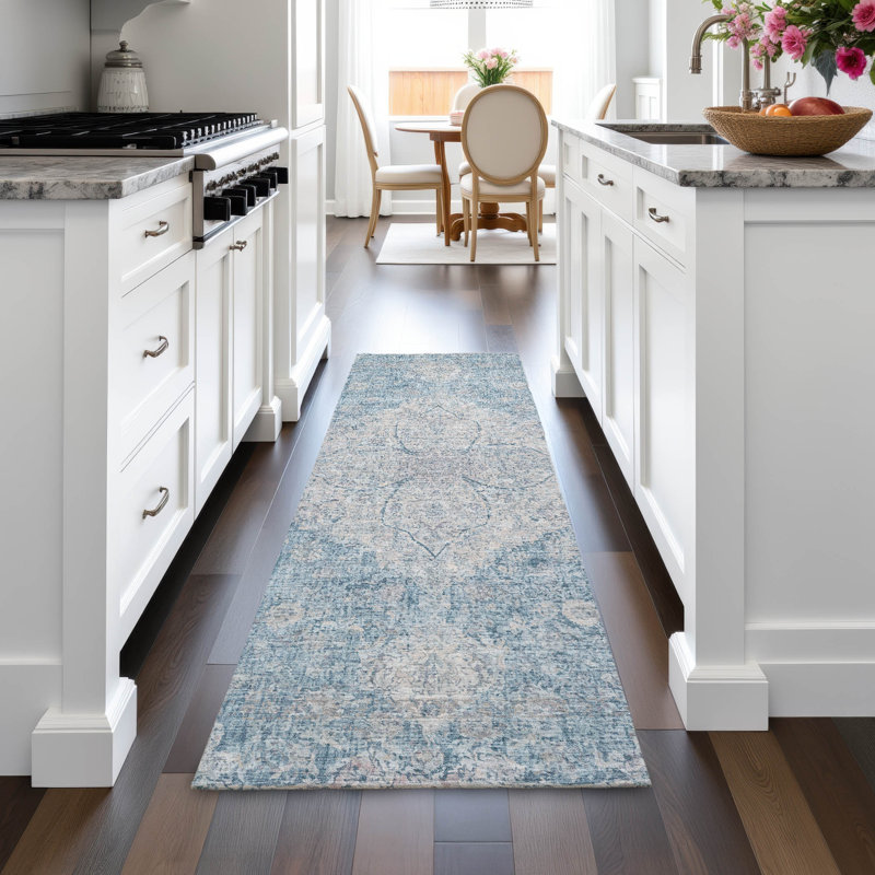 Machine Washable Indoor/Outdoor Colman ACN2136 Global Rug, Runner 2'3" x 7'6"