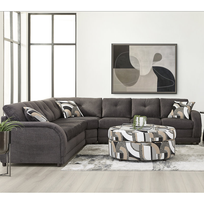 Canapé-lit modulaire 3 pièces Hughes Furniture, Polyester croiseur terrestre