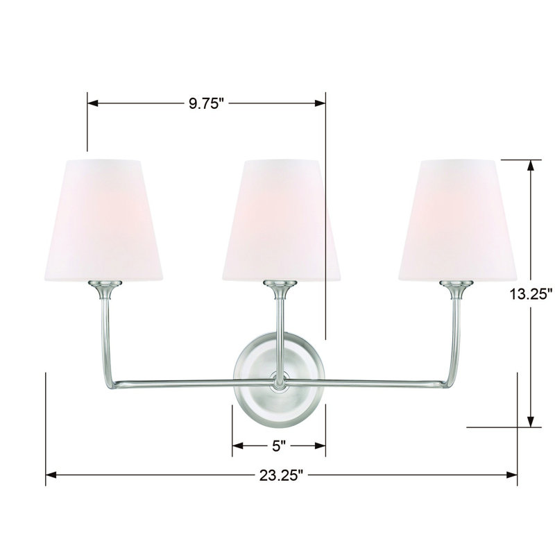 Sylvan 3 - Light Vanity Light, Brushed Nickel