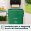 Poubelle recyclable 23 gallons avec couvercle pivotant et chariot-88369021