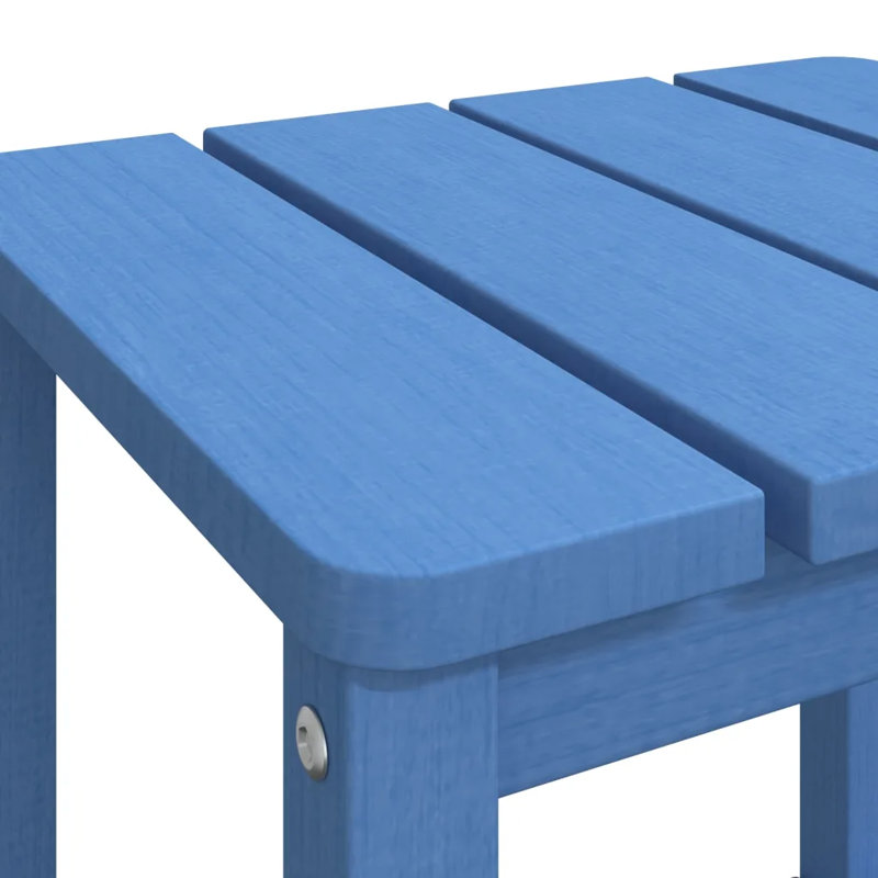 Raunds Square Metal Outdoor Side Table , 38cm cm W 38cm cm D, Blue