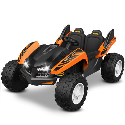 DEARAUTO 24v Ride On Toy CAR, 2-seater Ride On Utv, Electric Ride On Shark Car For Kids W/ Remote Control, Eva Tires, Four Wheel Suspension, 4x75w Pow
