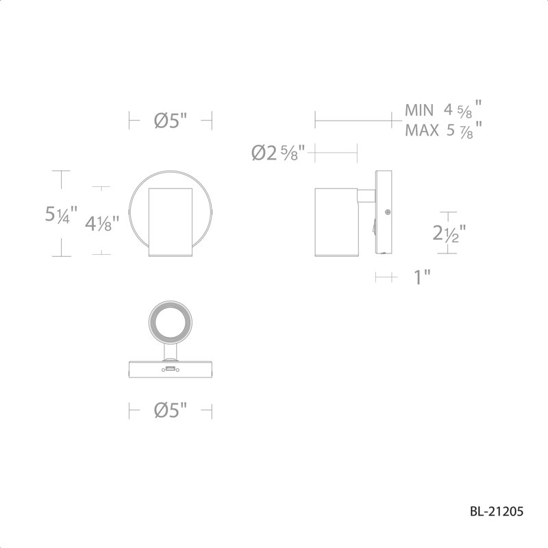 Kepler LED Spotlight, Brushed Nickel