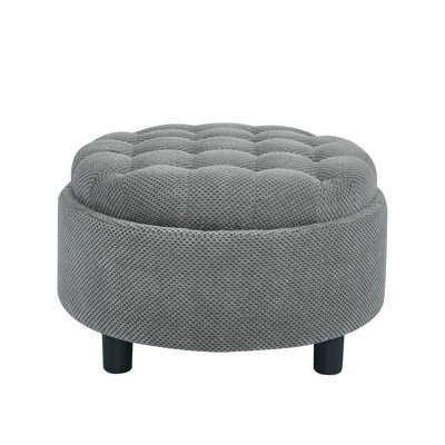 Round Ottoman With Storage