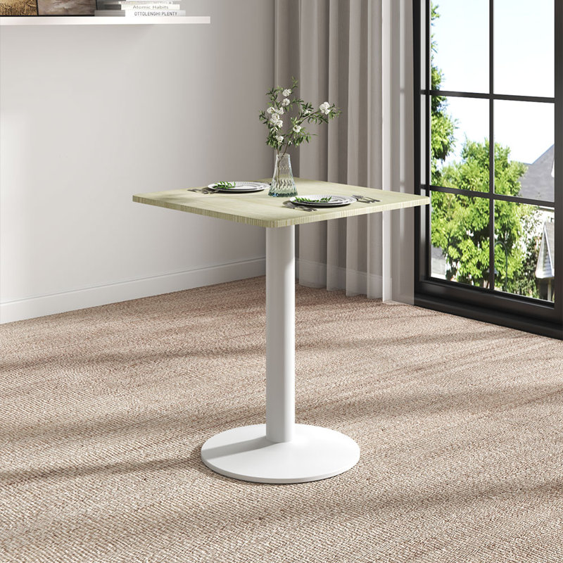 Unicoi Metal Base Dining Table, White