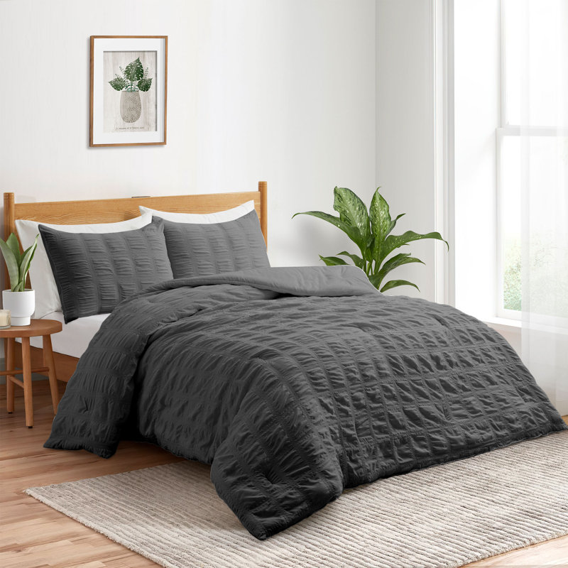 Gray Full Down Alternative Microfiber Comforter Set