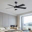 Ventilateur de plafond moderne à 5 pales de 52 po avec lumières et télécommande-1793354919