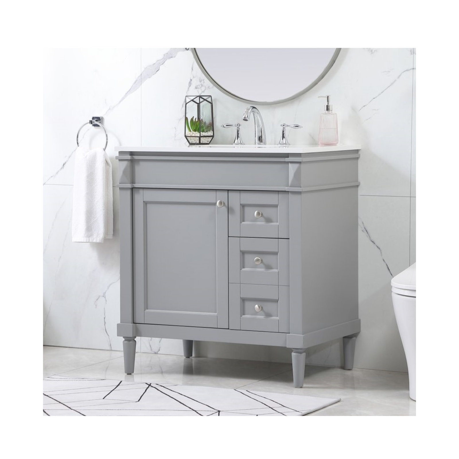 Readington 32'' Single Bathroom Vanity, Gray