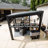 Backyard Discovery Stonebridge 12' x 9.5' Galvanized Steel Outdoor Patio Gazebo with Hardtop Steel Slope Roof and PowerPort
