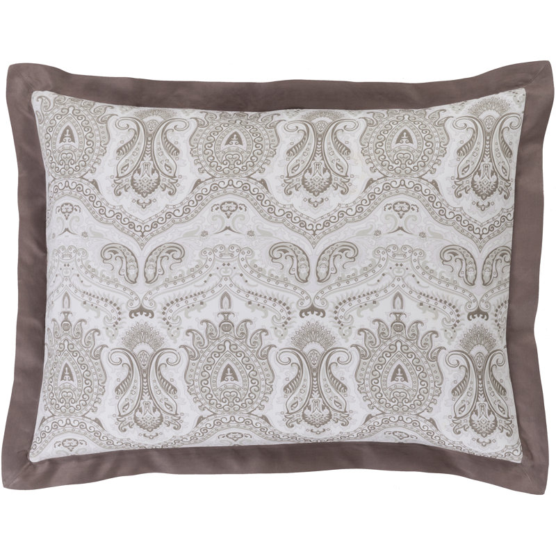Griffin Cotton Damask Sham Set, Standard, Neutral