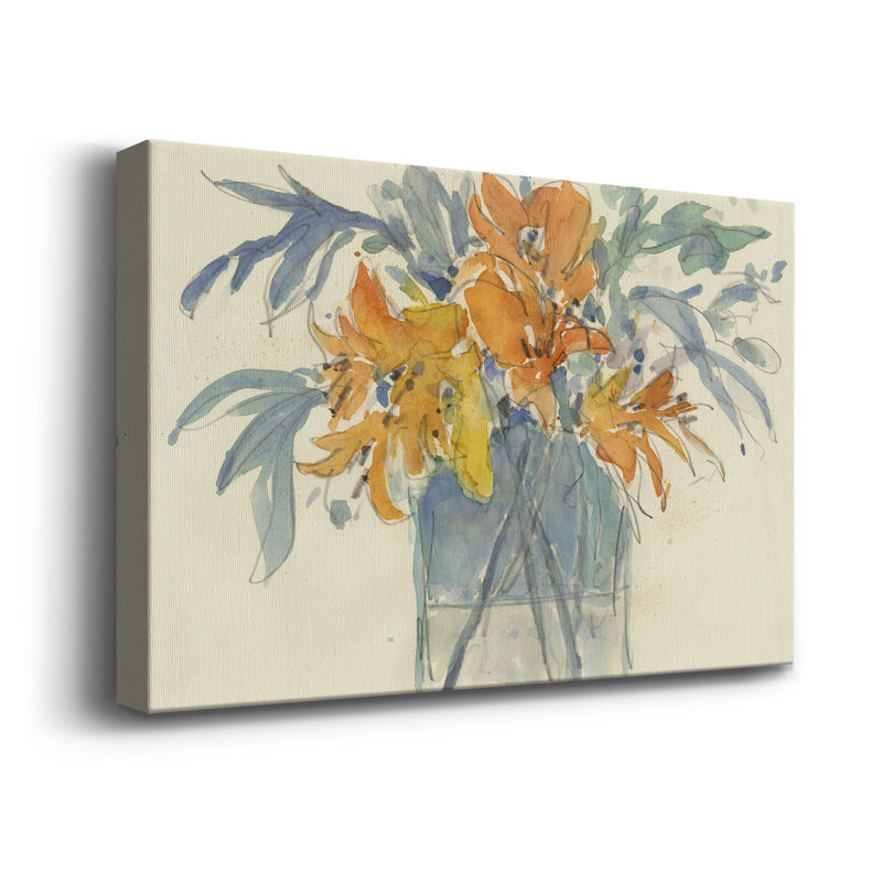 Day Lily Moment II - impression sur toile tendue, L 18 po x H 12 po