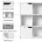 White 9-Cube Bookcase Organizer with Cabinets & Cubbies, 3-Tier Storage Unit for Home
