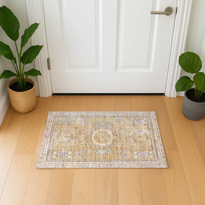 Premium Machine Washable Lubbers AMF1740 Border Rug
