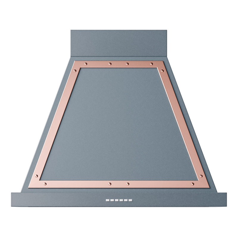 ILVE UANB30BGC Nostalgie Noblesse 30 inch Range Hood, Blue Gray/Copper