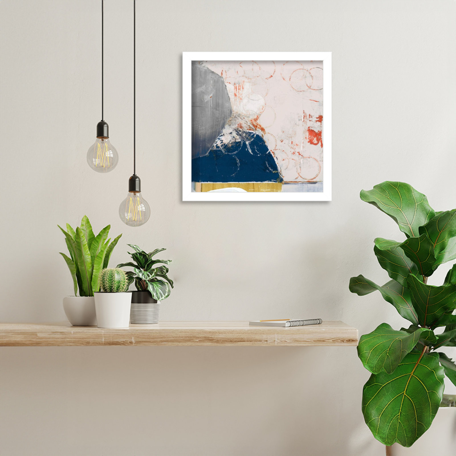 Gilpin "Beautiful Mess No. 2" Print, 13" H x 13" W, White
