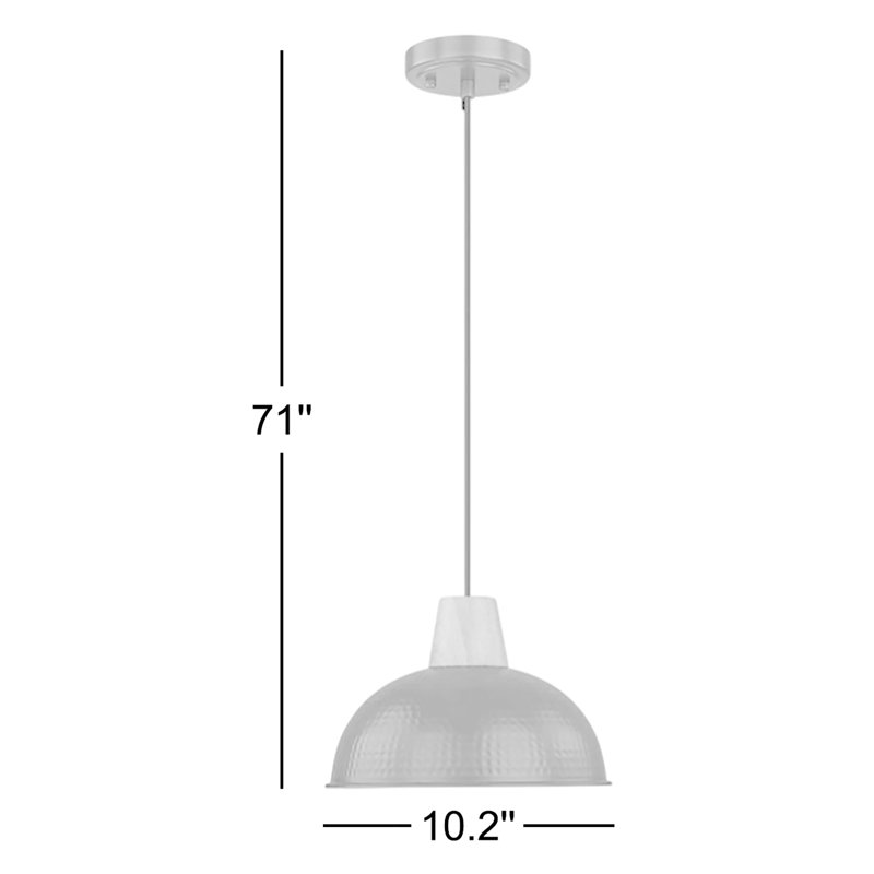 1 luminaire suspendu avec abat-jour en métal martelé bleu clair (ensemble de 2)