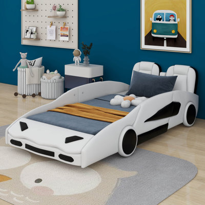 Addalynn Twin Size Race Car-Shaped Platform Bed