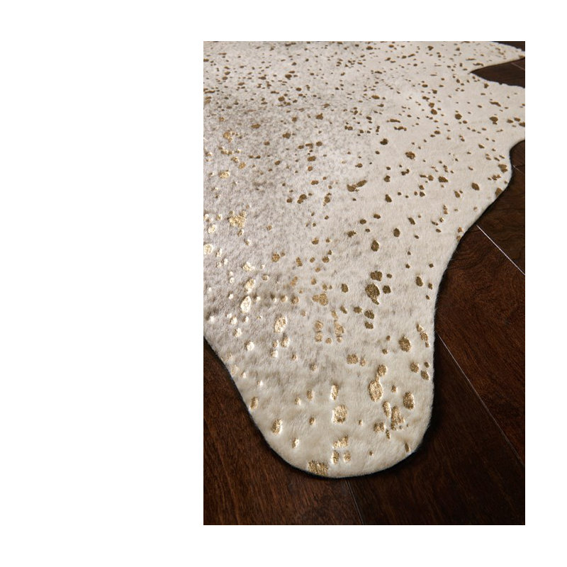 Tapis étain / doré Terrazas, Rectangle 5 pi x 6 pi 6 po