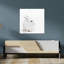 Art mural contemporain abstrait «Snowy Hare Serenity»-1690170221