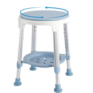 Tabouret de chaise de douche, tabouret de baignoire réglable avec plateau de rangement