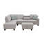 Accent coussins - Canapé modulaire équipé en gris clair-863394152