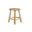 Tabouret rond en bois de teck