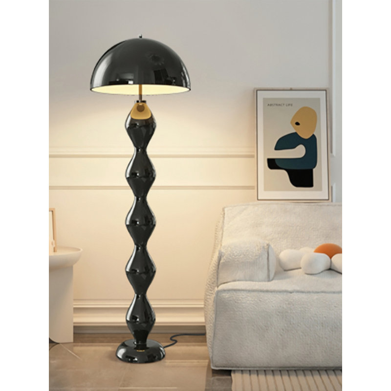 Lampe sur pied en fer forgé artistique Minimalist, Black, Black