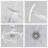 Olamide 24" DIY Shape Adjustable Ceiling Fan with Lights Remote and APP Control-506981701