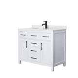 Beckett 42" Freestanding Single Bathroom Vanity with Cultured Marble Top