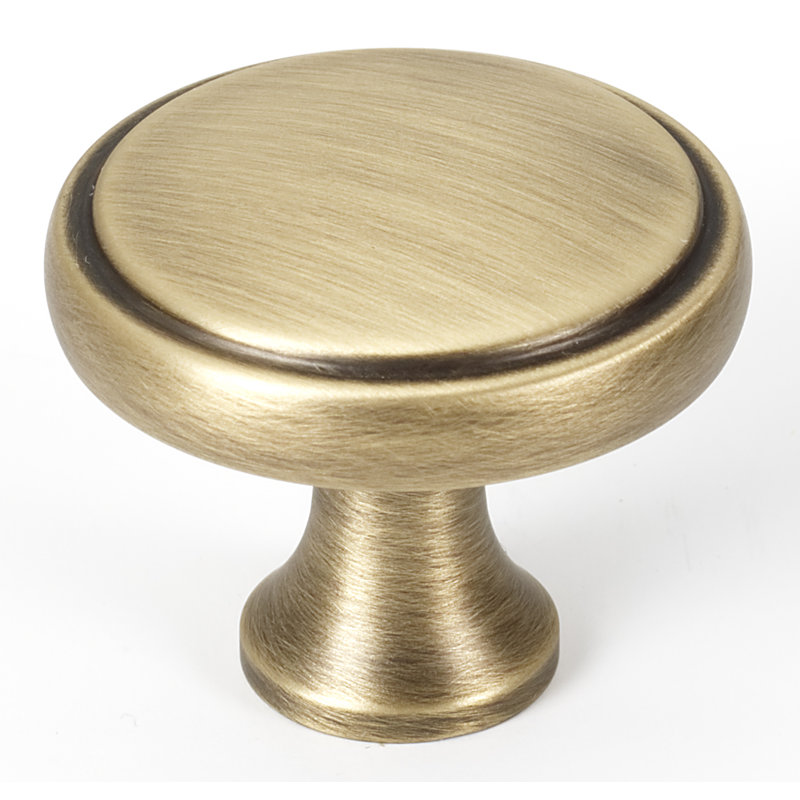 Mushroom Knob, 1.25" H x 1.5" W x 1.5" D, Antique English Matte