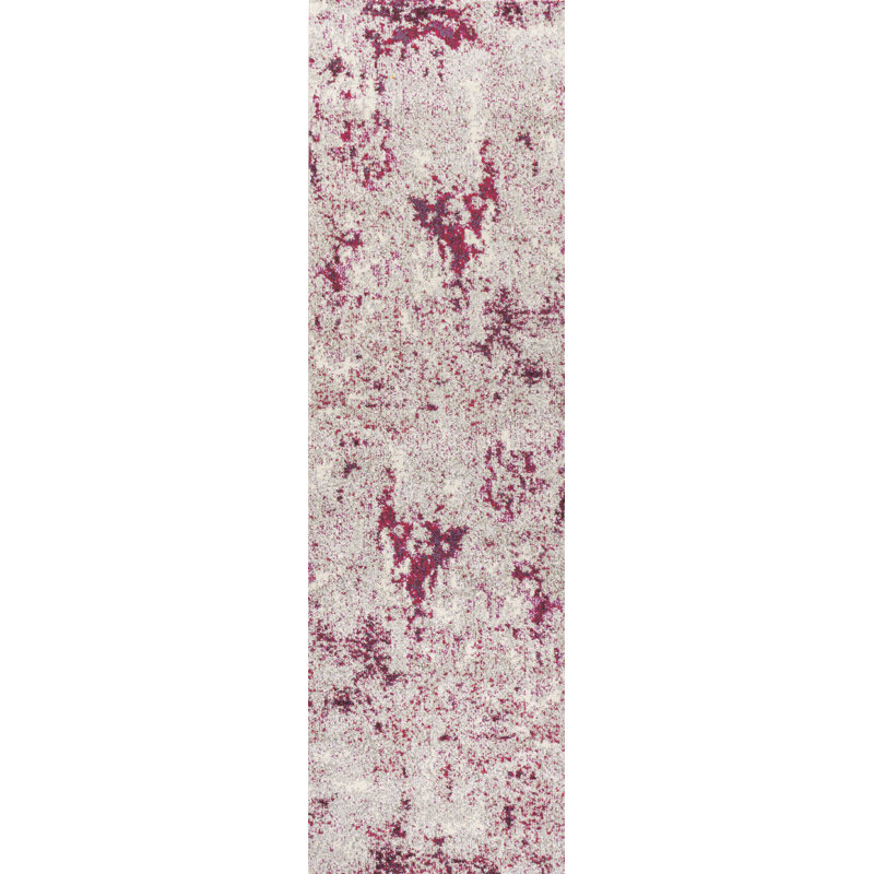 Tapis marron / gris Contemporary, Tapis de couloir 2 pi 3 po x 8 pi