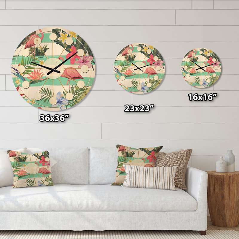 Horloge murale en bois tropical, Moyen